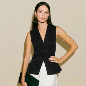 Reformation Oakley Vest in Black Size 10 NWT